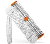 Cortador de Papel A4, Guillotina de Papel Automático de Seguridad Salvaguardar, Corte de Rejilla y Ángelo, with Regla de Extension, para Cupón Craft