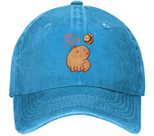 Bee And Capybara Men Women Baseball Cap Bee Cappy Distressed Cotton Caps Hat Vintage Outdoor All Seasons Travel Adjustable Cap