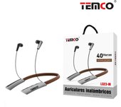 Auriculares Inalámbricos de Cuero Marrón