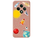 Tumundosmartphone Funda Silicona Líquida Rosa para Oppo Reno 12FS 4G / 12 FS 5G diseño Espacio Dibujos