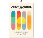 Andy Warhol Famous Exhibition Banana Zebra Vodka Poster Canvas Painting Abstract Wall Art For Living Room Home Decoration