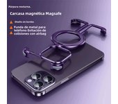Metal borderless Airbag Anti Drop Cover,For iPhone 14 1516 ProMax Magsafe Wireless Charging Hidden Bracket Shock Absorber Bumper