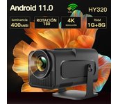 LYNCAST HY320 HD 4K Projector Android 11 Dual WiFi6 BT5.0 390ANSI Native 1080P  Cinema Outdoor Home Mini Projetor Upgrade HY300