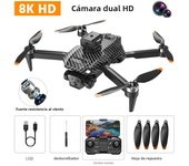 P8 PRO RC Drone with 4K HD Camera Wide Angle Brushless Motor Obstacle Optical Flow Positioning RC Quadcopter for Kids Adults