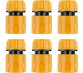 6 piezas de extensión de conector de manguera macho para junta de tubería de manguera de jardín (conector rápido)