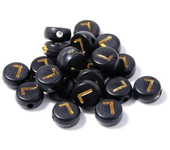 100-500PCS Acrylic Black Gold Color A-Z 26 Letter Beads Round Shape Alphabe Beads for Jewelry Making DIY Bracelet Accessories