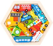 Children's creative three-dimensional puzzles, wooden theme blocks, color / shape cognition, Montessori early education toys