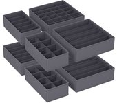 Juego de 8 Organizadores Plegables para Cajones - Divisores de Tela para Ropa Interior, Sujetadores, Calcetines y Corbatas, Ideal para Armarios