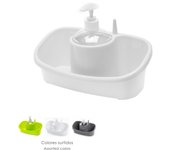 SANCO STORE - ORYX Estropajero Doble Plastico Con Dosificador Colores Surtidos