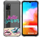 Funda Silicona Transparente para Ulefone Armor 12 5G diseño Summer Dibujos