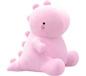 Lindos juguetes de peluche de dinosaurios, muñecos de peluche kawaii, juguetes de peluche de dinosaurios suaves, decoración de habitación infantil, niños (rosa)
