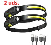 LED Sensor Headlamp Camping Search Light Head Flashlight USB Rechargeable Powerful Lamp Front Lanterns Headlights 6 Styles