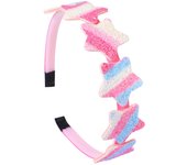 1Pcs/Set Rainbow Glitter Heart Hairband Kids Shiny Star Headband Party Gradient Hoop For Girls Headwear Hair Sequins Accessories