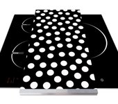 APCym - Tabla deslizante con Ruedas para Robot de Cocina Thermomix, Monsieur Cuisine, Mambo, Aldi, Lidl, Tamaño 60x30cm MOD. FLAMENCA NEGRA