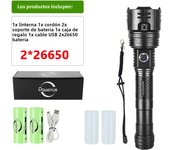 600W High Power LED Flashlight Rechargeable USB Torch Light Long Range 5500M Zoom Flashlight Hunting Fishing Lantern Work Light