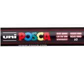 Posca Pc-5m Marcador de Pintura - Punta de Poliéster 1.8-2.5mm - Tinta Base Al Agua - Resistente a la Luz - No Permanente - Color Rojo Vino (6 Uds)