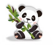 DAM. Puzle 3D de cartón con relieve. Diseño de Oso panda. 7x4x7cm.