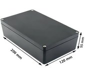 Black Box Outdoor Waterproof Case Plastic Box Electronic Project Case Instrument Waterproof Junction Box Housing