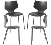 Pack 4 Sillas Plecy - Negro