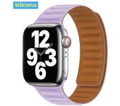 Leather Link for Apple Watch Band 45mm 41mm 40mm 44mm 49mm Original Magnetic Loop Bracelet IWatch Series 8 Ultra 3 SE 6 7 Strap