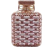 Cartera de mano con forma de perfume para Mujer, Con diamantes de imitación, brilliant, para Noche, Fiesta, Boda