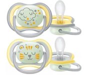 Philips Avent Chupetes Ultra Air Nocturnos +18m Amarillo 2 uds