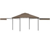 vidaXL Cenador con Techo Extensible Doble 3x3x2,75m 180g/m² Jardín Color Taupé,  Antracita,  Crema y mas