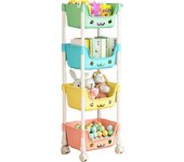 Toy Storage Trolley Bookshelf Snack Rack For Children Storage Organizer Bathroom Accessories Closet Organizer Kitchen Storage