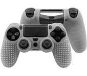 Ociodual Funda de Silicona Compatible Con Mando PS4/Slim/PRO Translucida Carcasa Estuche Anti Caídas Golpes Goma Flexible Suave