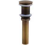 One-Slotted Cuenca grifo del fregadero Push Pop-Up Click Clack Maker tapón sin desbordamiento hecho (latón antiguo)