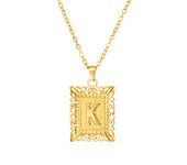 Gold Color 26 Alphabet Necklace For Women Men Stainless Steel Initial Letter Clavicle Chain Choker Birthday Party Jewelry Gifts