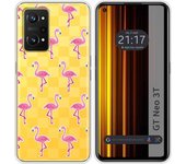 Funda Silicona Transparente para Realme GT Neo 3T 5G diseño Flamenco Dibujos