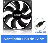 Teucer USB Powered Computer PC Case Fan 120mm 5V Silent Chassis Cooler for Router TV Cat Cooling Screws Protective Net 8/12/14cm