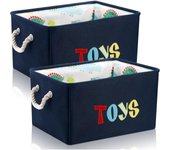 2 Cestas de almacenamiento de juguetes, Organizador de Gabinete, Caja de almacenamiento