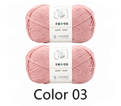 2Pcs X100g Knitting Crochet Yarn For Hand Knitting Crocheting Hat Scarf Bag Sweater 100% Acrylic