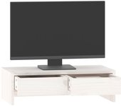 vidaXL Soporte para Monitor Portátil Elevador Color Blanco,  Marrón miel,  Natural y mas