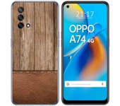 Tumundosmartphone Funda Gel Tpu para Oppo A74 4G diseño Madera 09 Dibujos