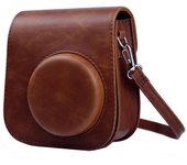 For Fujifilm Film Camera Bag for Instax Mini 11 9 8 Camera Case PU Leather Soft Silicone Cover Bag with Shoulder Strap