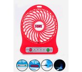 FGNS Mini ventilador de Mesa/Mano portátil recargable por Usb, Ventilador Portable tres velocidades con de luz LED recargable, Mini ventilador de escritorio, batería USB 18650, ventiladores de refrigeración