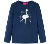 Camiseta infantil de manga larga 104 en color Azul claro/Rosa claro/Azul marino