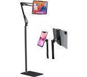 Soporte de Pie para Tablet, Universal Giratorio Soporte de Metal para Samsung Galaxy Tab y Teléfonos(Negro)