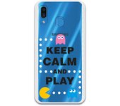 Funda compatible con Samsung Galaxy A30 - Keep Calm Circulos Blancos