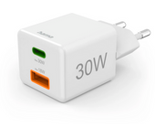 Cargador pared hama 30w 1 x usb tipo c 1 x usb tipo a blanco carga rapida