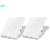Tuya EU Wifi Smart Stair Touch Switch Glass Panel Suppport Alexa/Google home Voice Control Smart Life Cross Switch 1 Gang 2 Way