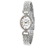 Reloj CASIO señora  LTP-1374D-7A analógico caja ovalada correa metálica plateada resistente al agua LTP1374D7A