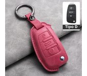 Leather Car Flip Key Case Cover Shell for Audi A3 8L 8P A4 B6 B7 B8 A6 C5 C6 4F RS3 Q3 Q7 TT 8L 8V S3 Keychain Accessories