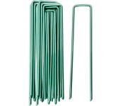 Estacas de jardín Grapas para el suelo Estacas de anclaje para asegurar el paisaje Clavijas de jardinería Picos para césped Granja Barrera contra malezas Tela de césped 10 piezas