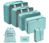 Juego De Bolsas Organizadores De Viaje 7/8/9/10 Pcs Cudos De Empaque Portátiles Para Maleta Ropa Y Zapatos Organizador De Bolsos