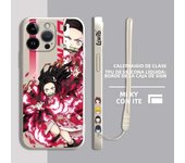 Demon Slayer Case for Apple iPhone 13 Pro 15 Plus XS Max 12 Mini 14ProMax 11 XR SE 8 7 Square Liquid Cover