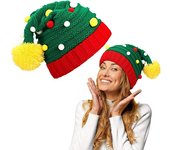 Gorros de Papá Noel para adultos, gorros de Invierno, gorros para mujer, gorros para hombre y mujer, gorros de DOT, gorros elegantes y divertidos.